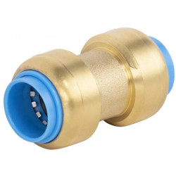 Raccord droit egal diam. 14 mm laiton de marque QUICK PLOMBERIE, référence: B8702900