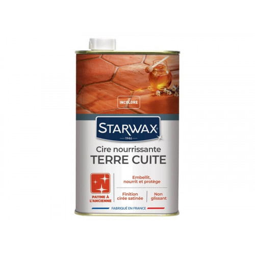 Cire nourissante patine à l'ancienne tomette STARWAX 1 l - Starwax