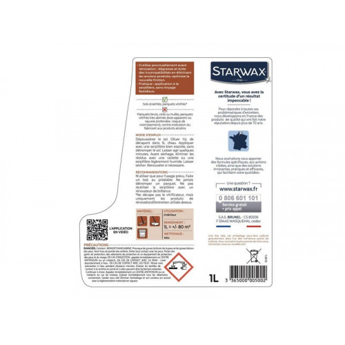 Décapant parquet et stratifié STARWAX 500 l - Starwax