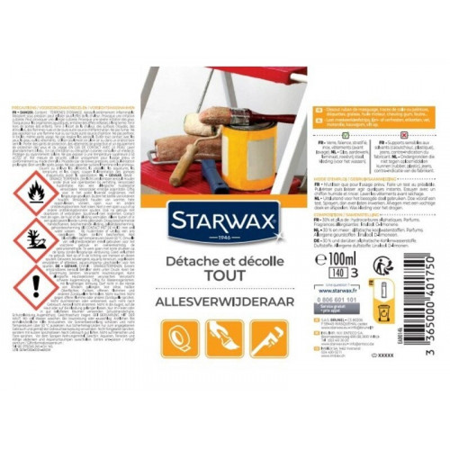 Détachant multisurface STARWAX Détache & décolle tout aerosol - Starwax