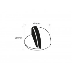 Butée de porte à fixer au sol CHRISLIGNE alu chromé, L.4 x H.3 x l.4 cm - LINEA BERTOMANI