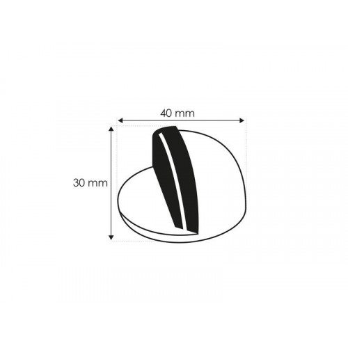 Butée de porte à fixer au sol CHRISLIGNE alu chromé, L.4 x H.3 x l.4 cm - LINEA BERTOMANI