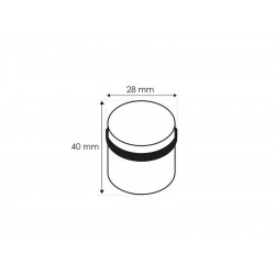 4 Butées de porte à fixer au sol 4 cm alu nickel LOUNA - LINEA BERTOMANI