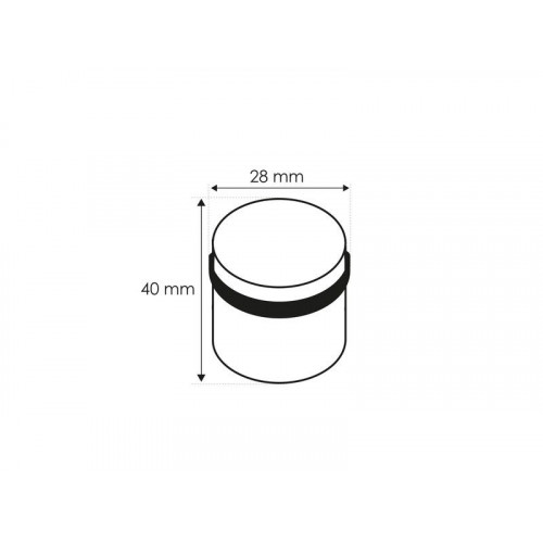 4 Butées de porte à fixer au sol 4 cm alu nickel LOUNA - LINEA BERTOMANI