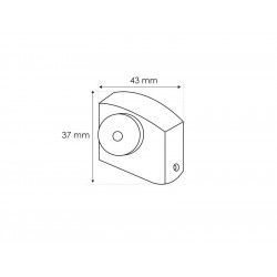Butée de porte aimanté CHRISLIGNE zamak nickelé, L.3.3 x H.3.7 x l.4.3 cm - LINEA BERTOMANI