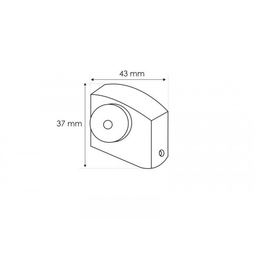 Butée de porte aimanté CHRISLIGNE zamak nickelé, L.3.3 x H.3.7 x l.4.3 cm - LINEA BERTOMANI