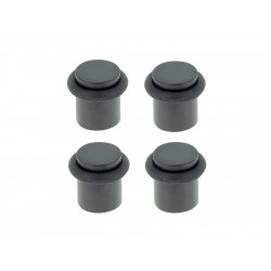 Lot de 4 butées de porte à visser CHRISLIGNE Bu268lx4/101e aluminium noir Diam.2 x H.2.5 cm de marque LINEA BERTOMANI, référence: B8730900