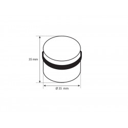 Lot de 4 butées de porte de sol LINEA BERTOMANI Bu310x4/101e bois noir Diam.3.5 x H.3.5 cm - LINEA BERTOMANI