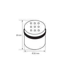 Lot de 4 butées de porte à visser CHRISLIGNE Bu271lx4/51e aluminium blanc Diam.2.8 x H.4 cm - LINEA BERTOMANI