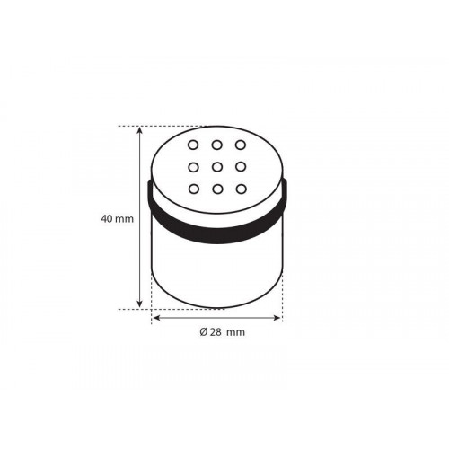 Lot de 4 butées de porte à visser CHRISLIGNE Bu271lx4/51e aluminium blanc Diam.2.8 x H.4 cm - LINEA BERTOMANI