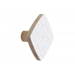 Tête portemanteau carré blanc de marque EVOLUDIS, référence: B8734300