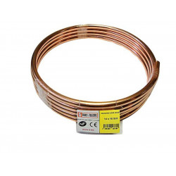 Tube d'alimentation cuivre recuit, diam. 14 x 16 mm, en couronne de 5 m de marque Sans marque, référence: B8738300