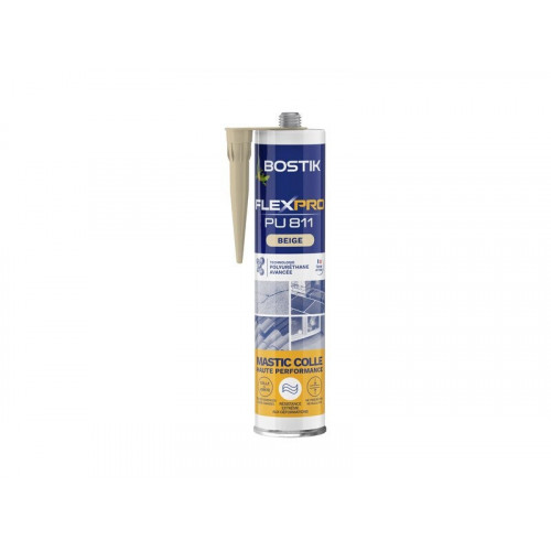 Colle joint int/ext polyuretane bostik flexpro pu 811 beige cart 300ml - Bostik