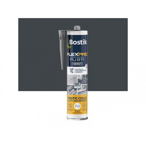 Colle joint int/ext polyuretane bostik flexpro pu811 anthracite 300ml - Bostik