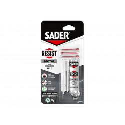 Colle de reparation epoxy bi-composant sader resist metal seringue 10g - Sader