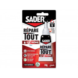 Colle de reparation cyanoacrylat sader repare tout extrem gel clic 30g - Sader