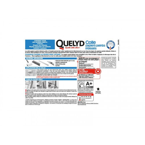 Colle Pate papier peint intisse QUELYD, 1 kg - Quelyd