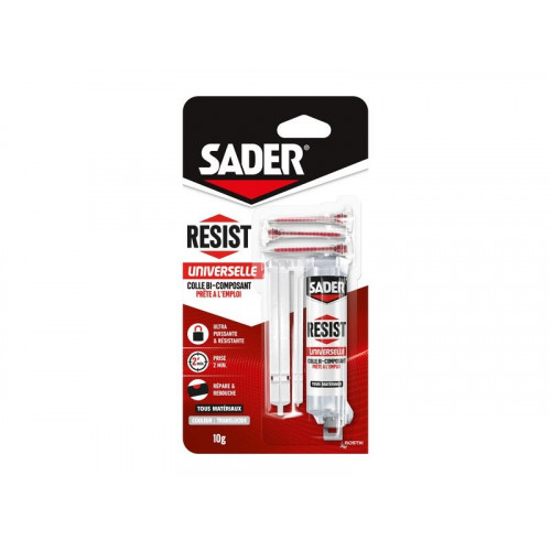 Colle de reparation epoxy bi-composant sader resist univers sering 10g - Sader