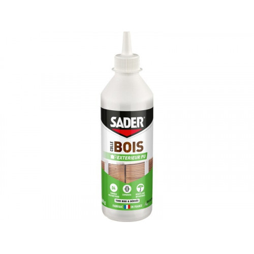 Colle d'assemblage polyurethane bois exterieur d4 sader biberon 500g - Sader