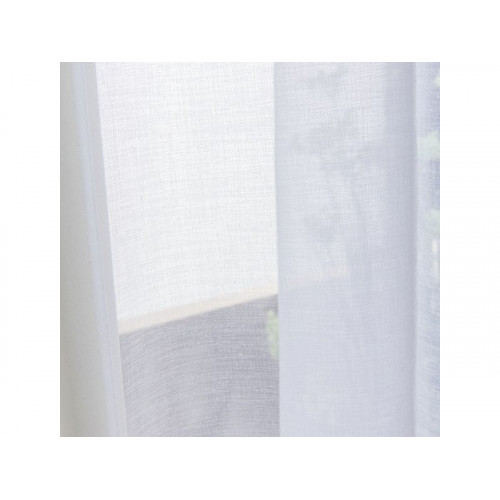 Vitrage tamisant Cleo blanc l. 80 x H. 160 cm - Sans marque