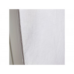 Vitrage tamisant Leo gris poivre l. 80 x H. 160 cm - Sans marque