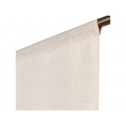 Paire de vitrages tamisant Lazaro ecru et dore l. 60 x H. 120 cm - Sans marque