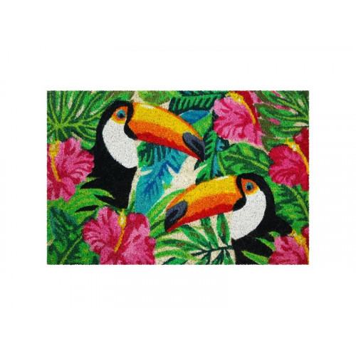 Tapis coloris assortis rectangulaire, l.40 x L.60 cm Toucans - Sans marque