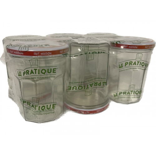 Lot de 6 confituriers 324 ml couvercledécore LE PRATQUE diam. 82mm - LE PRATIQUE