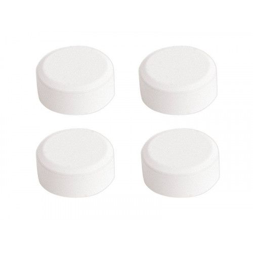 Jeu de 4 fixations miroirs rondes blanches - Sans marque