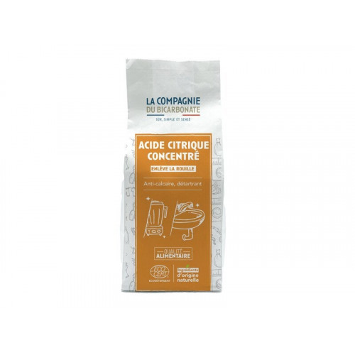 Acide citrique alimentaire anhydre COMPAGNIE DU BICARBONATE écodétergent 1kg - COMPAGNIE DU BICARBONATE