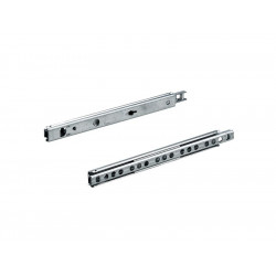 2 coulisses à sortie partielle pour tiroir 17 mm, HETTICH, 10 kg, L. 18.5/26 mm - HETTICH