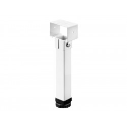 Pied de lit carré HETTICH, acier blanc, hauteur reglable de 24 à 26.5 cm de marque HETTICH, référence: B8802300