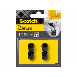 Lot de 4 embouts multitaille, SCOTCH, diam. de 10 à 14 mm, noir - SCOTCH