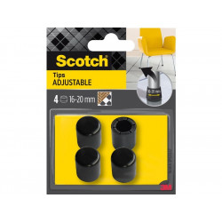 Lot de 4 embouts multitaille, SCOTCH, diam. de 16 à 20 mm, noir - SCOTCH