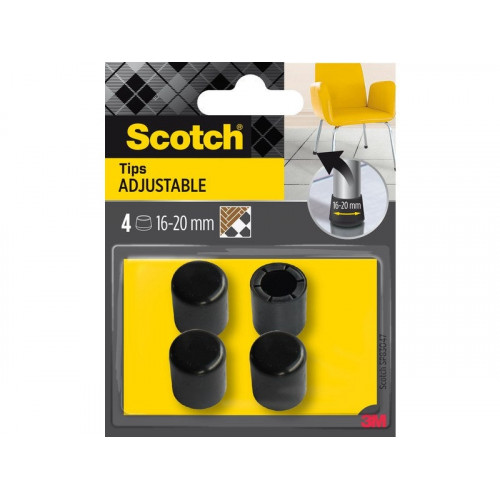 Lot de 4 embouts multitaille, SCOTCH, diam. de 16 à 20 mm, noir - SCOTCH