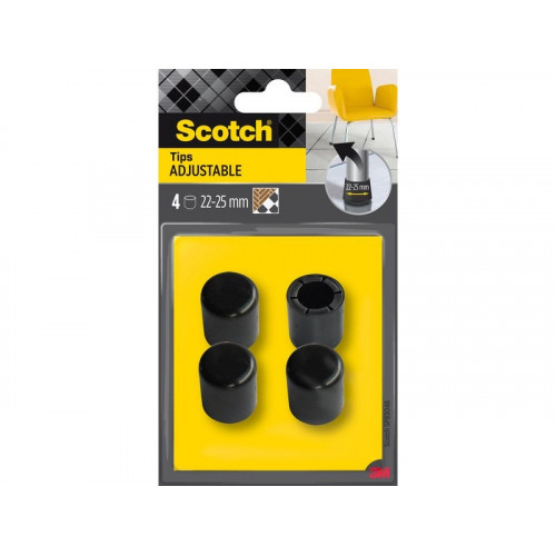 Lot de 4 embouts multitaille, SCOTCH, diam. de 22 à 25 mm, noir - SCOTCH