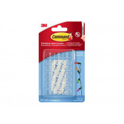 Lot de 20 crochets adhésifs COMMAND incolore / transparent - COMMAND