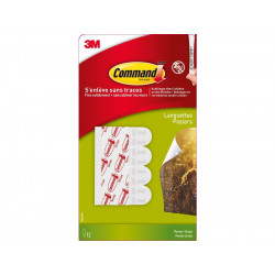 Lot de 12 pastilles adhésives pour posters COMMAND blanc - COMMAND