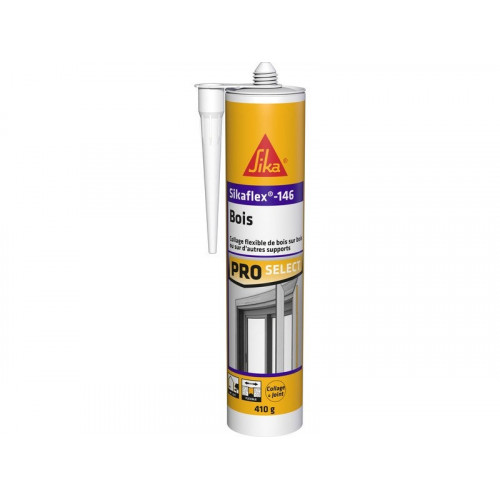 Mastic colle bois Sikaflex - 146 SIKA blanc, 410 g - SIKA