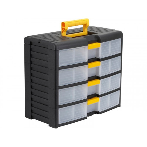 Casier de rangement plastique, 4 tiroirs TERRY STORAGE, H.33.4x l.39.1x P.19.7 cm - TERRY STORAGE