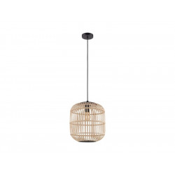 Suspension 1x E27 max 28 W, nature bois EGLO HANOI diam. 35 cm de marque Eglo, référence: B8842200