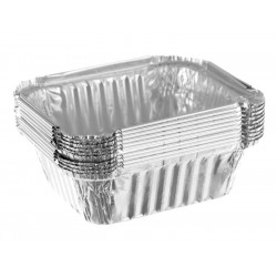 Lot de 10 barquettes aluminium 0.5L de marque Sans marque, référence: B8843400