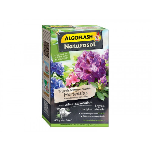 Engrais naturel hortensia ALGOFLASH NATURASOL 800 g - Algoflash