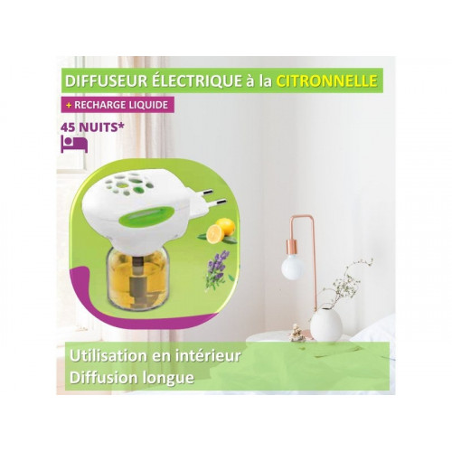 Diffuseur électrique avec recharge liquide citronnelle, ACTO - ACTO