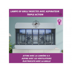 Aspirateur lampe UV, GRILL'INSECTES, protège 100 m² - ACTO