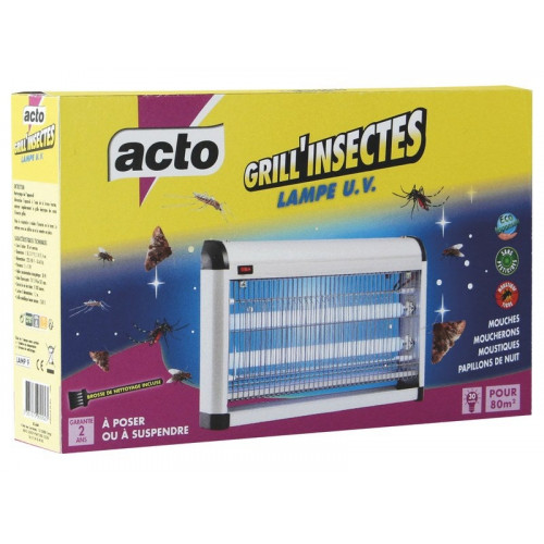 Aspirateur lampe UV, GRILL'INSECTES, protège 100 m² - ACTO