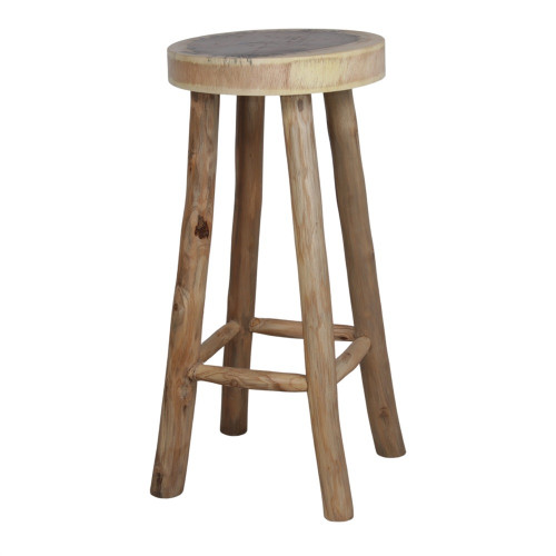 Tabouret haut en bois avec un style rustique - modèle 069 - naturel - MWlab