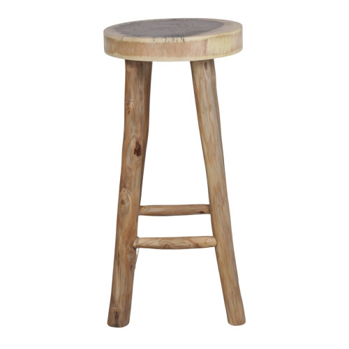 Tabouret haut en bois avec un style rustique - modèle 069 - naturel - MWlab