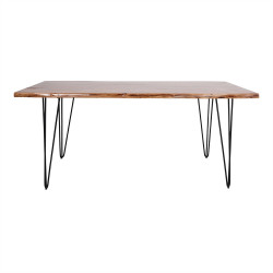 Table de salle à manger avec un style rustique industriel - modèle 085 - 180 cm de marque MWlab, référence: J8867100