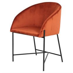 Chaise tapissée avec un style contemporain - modèle 004 - terracotta de marque MWlab, référence: J8868900